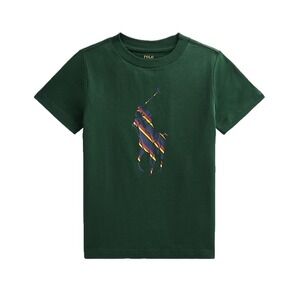 Polo Ralph Lauren Mens S/P College Green Classic Fit Graphic Polo Jersey T-Shirt